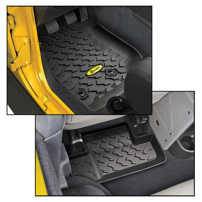 Bestop  Front & Rear Floor Liners for 07-16 Jeep Wrangler JK 2 Door
