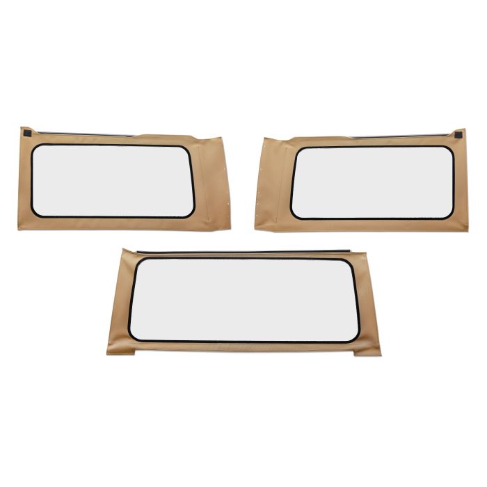 OE JL Replacement Windows - Jeep 2018-23 Wrangler JL (2-Door; Tan Twill; Clear)