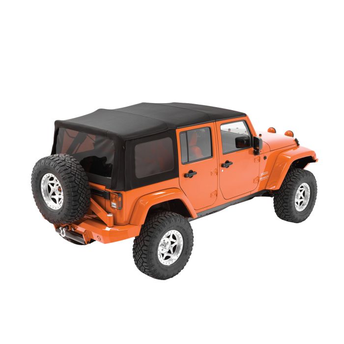 Bestop Replace-A-Top OE Exact (OEX) for OEM - Jeep '10-18 Wrangler JK 4-Door (Black Diamond Sailcloth; Tinted Windows; No Door Skins Included)