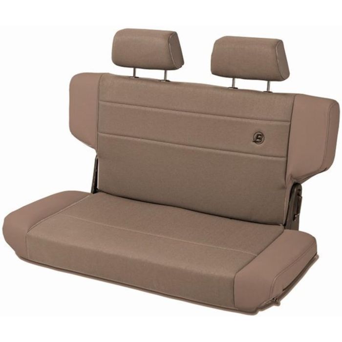 Bestop Trailmax II Fold-N-Tumble Seat - Jeep '97-06 Wrangler TJ; Rear (Center Fabric Insert; Spice)