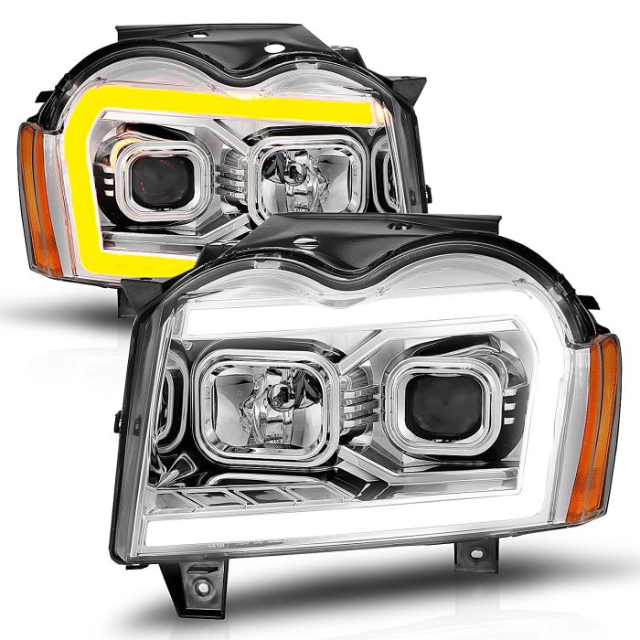 Anzo USA  Projector Switchback Plank Style Headlights  for 05-07 Grand Cherokee WK