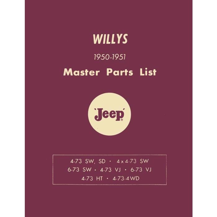 PARTS CATALOG 50-51 ALL MODEL JEEPS