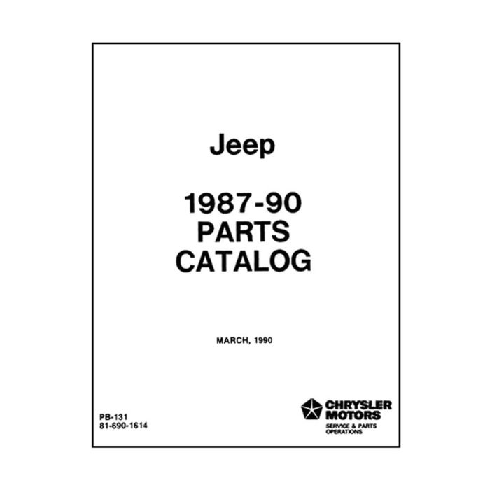 PARTS CATALOG 87-90 ALL JEEP MODELS