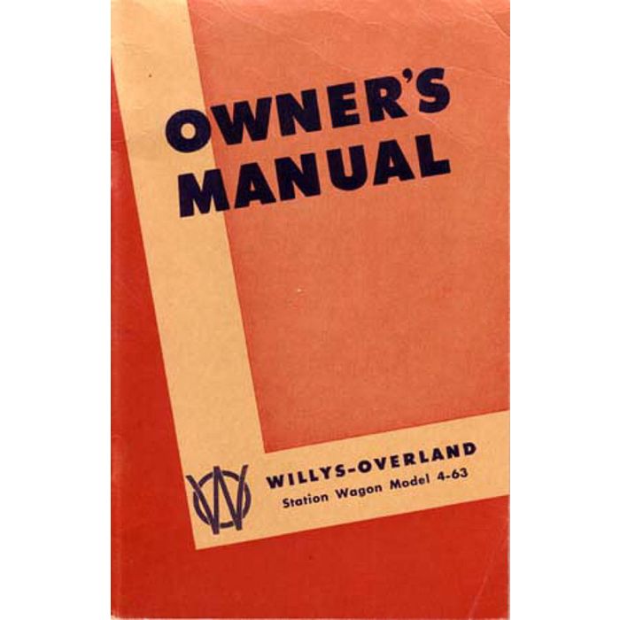 OWNERS MANUAL 1948 WILLYS WAGON