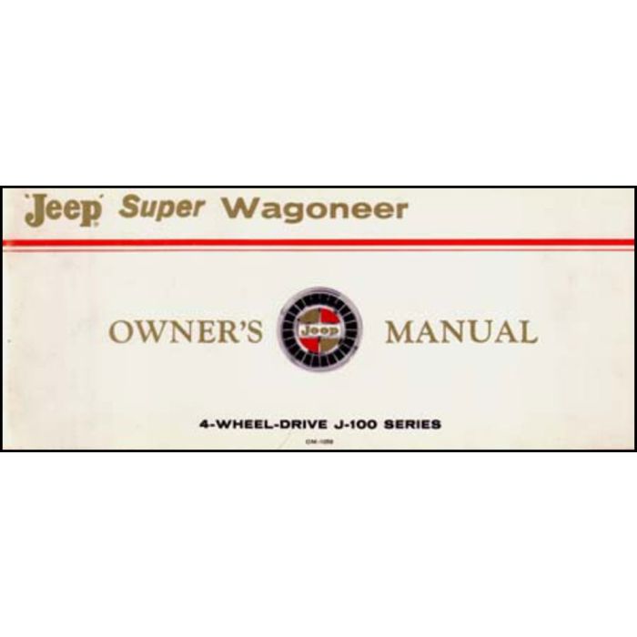 Bishko Automotive Literature  Factory Authorized Owners Manuals  for 66-91 Wagoneer, Grand Wagoneer & J-Series Trucks