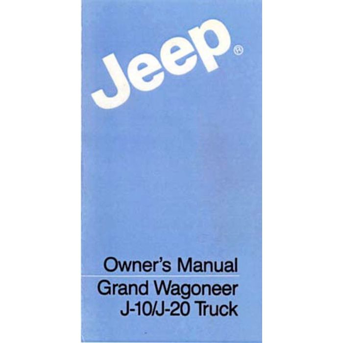 OWNERS MANUAL 1985 GRAND WAGONEER J