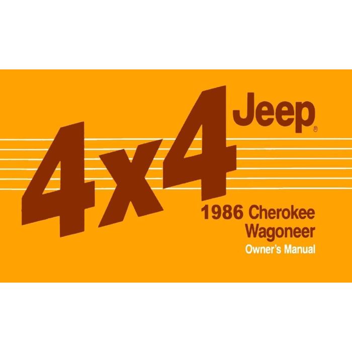 Bishko Automotive Literature  Factory Authorized Owners Manuals  for 84-01 Jeep Cherokee XJ 