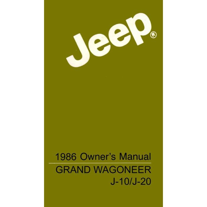 OWNERS MANUAL 1986 GRAND WAGONEER