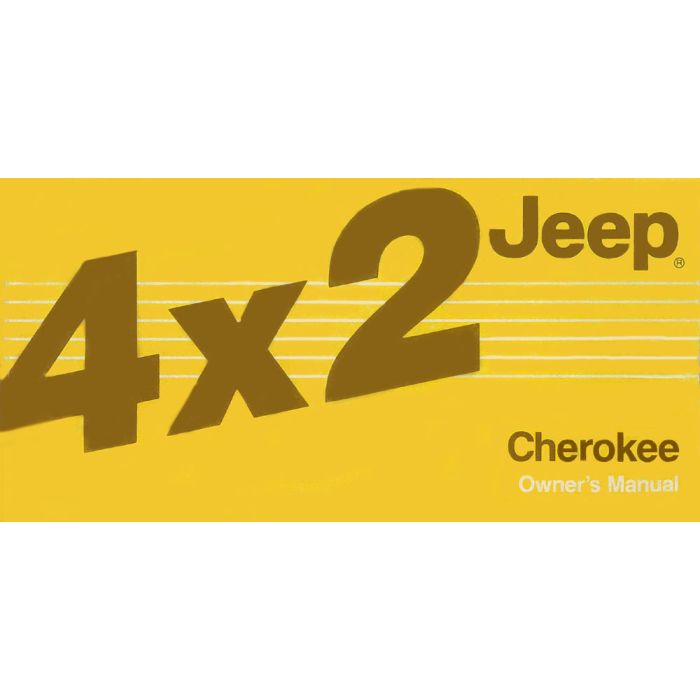 OWNERS MANUAL 1987 CHEROKEE 4X2