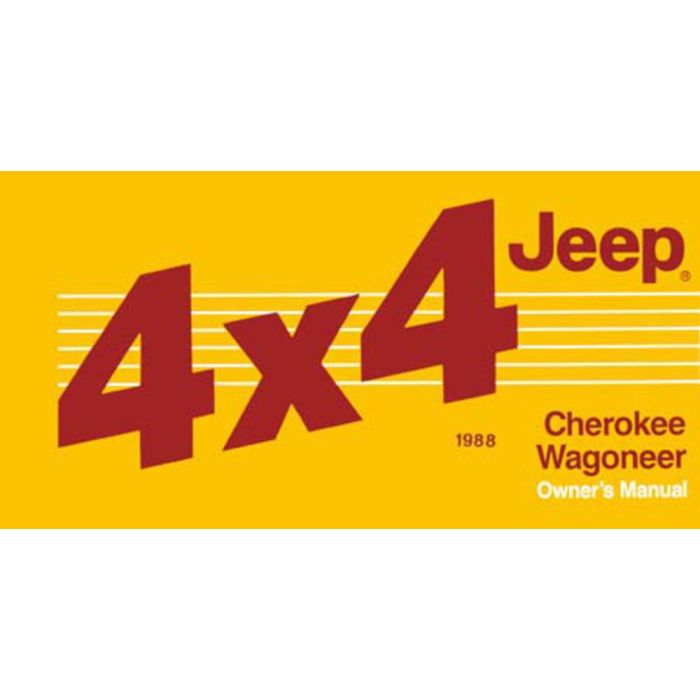 OWNERS MANUAL 1988 CHEROKEE