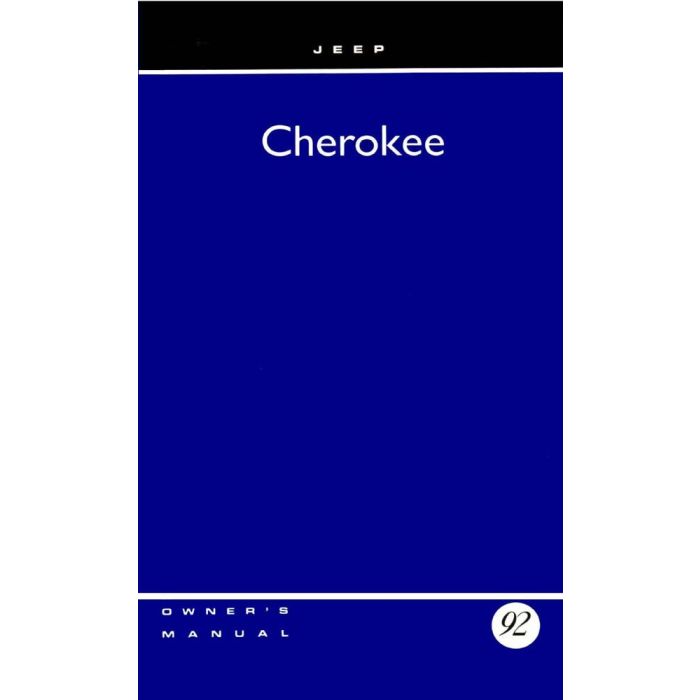 OWNERS MANUAL 1992 CHEROKEE