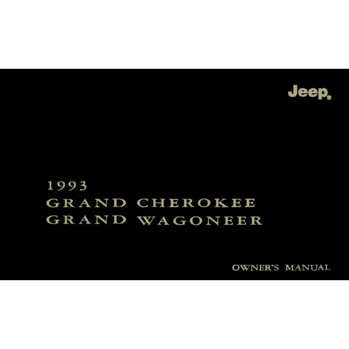 Bishko Automotive Literature  Factory Authorized Owners Manuals  for 93-04 Jeep Grand Cherokee