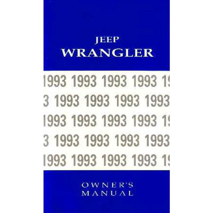 OWNERS MANUAL 1993 WRANGLER