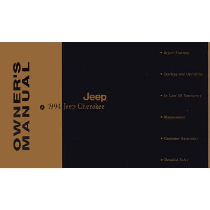 OWNERS MANUAL 1994 CHEROKEE