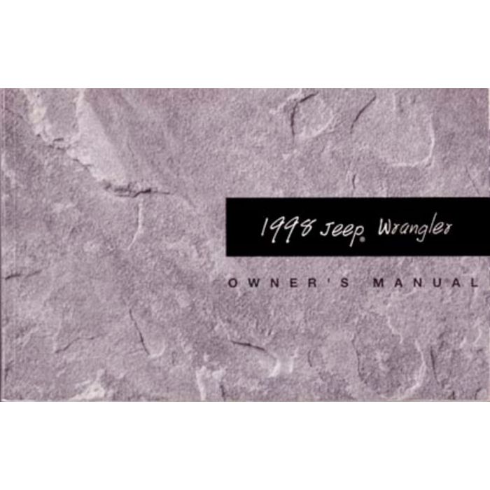 OWNERS MANUAL 1998 WRANGLER
