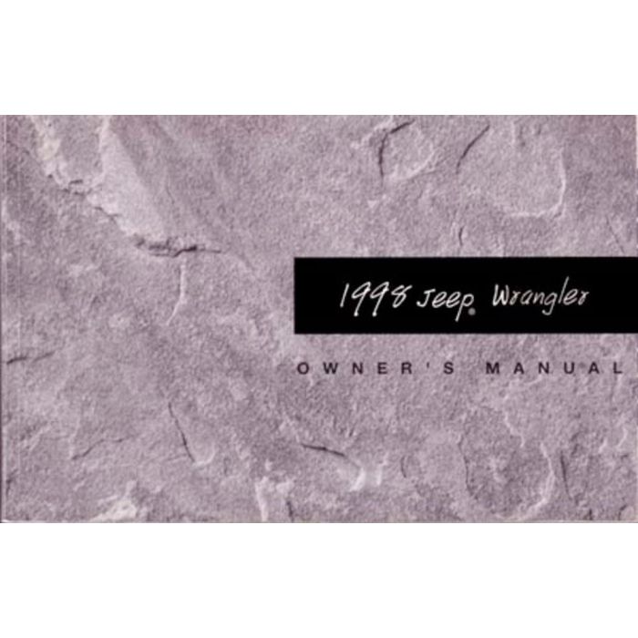 OWNERS MANUAL 1998 WRANGLER