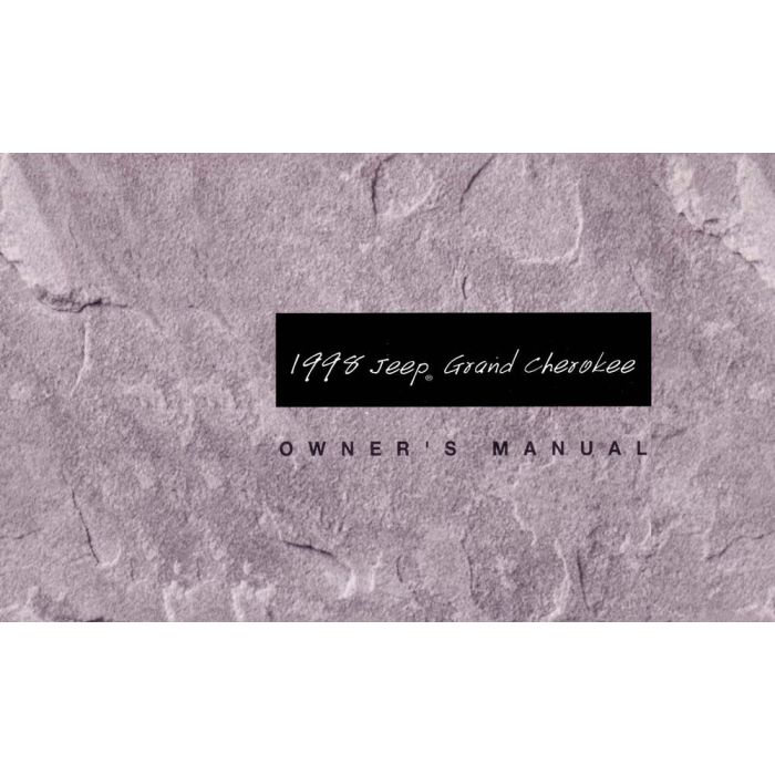 OWNERS MANUAL 1998 GRAND CHEROKEE