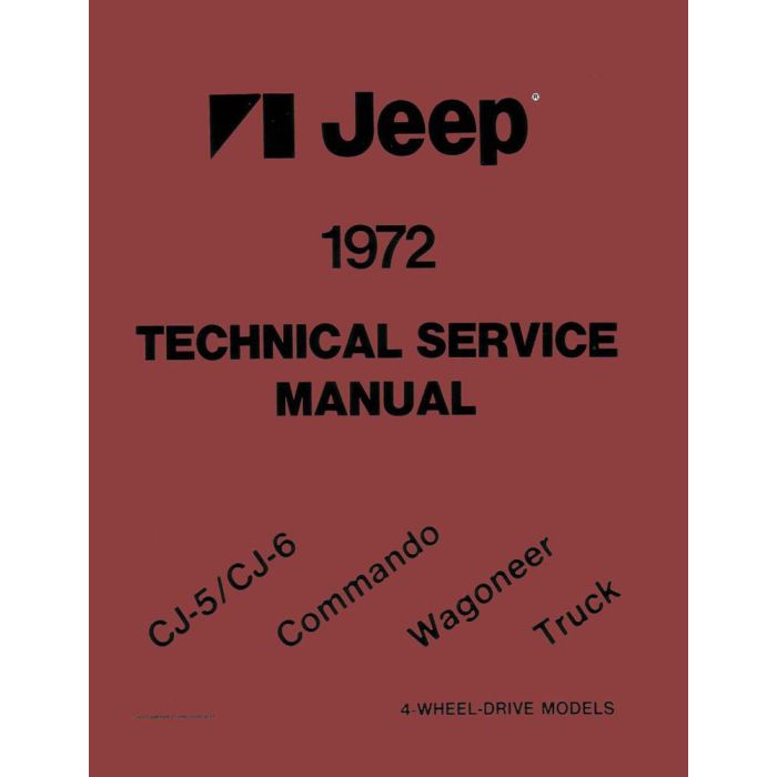 Bishko Automotive Literature  Factory Authorized Technical Service Manuals for 72-86 Jeep Model Years