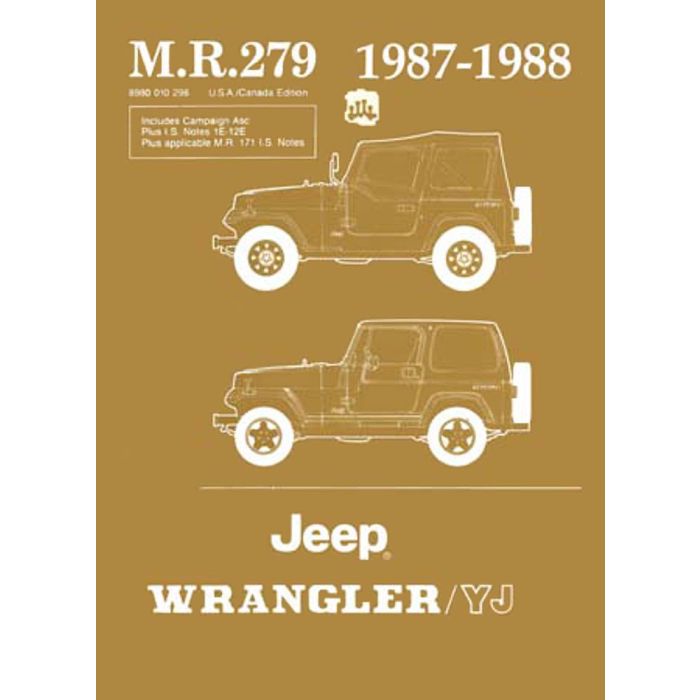 Bishko Automotive Literature  Factory Authorized Technical Service Manuals for 87-04 Jeep Wrangler YJ & TJ