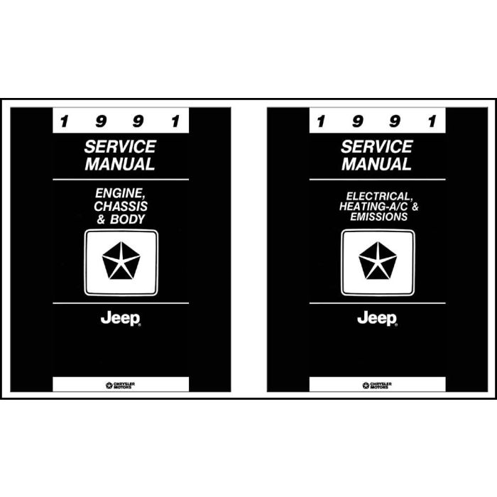 1991 TECH SERVICE MANUAL ALL JEEPS