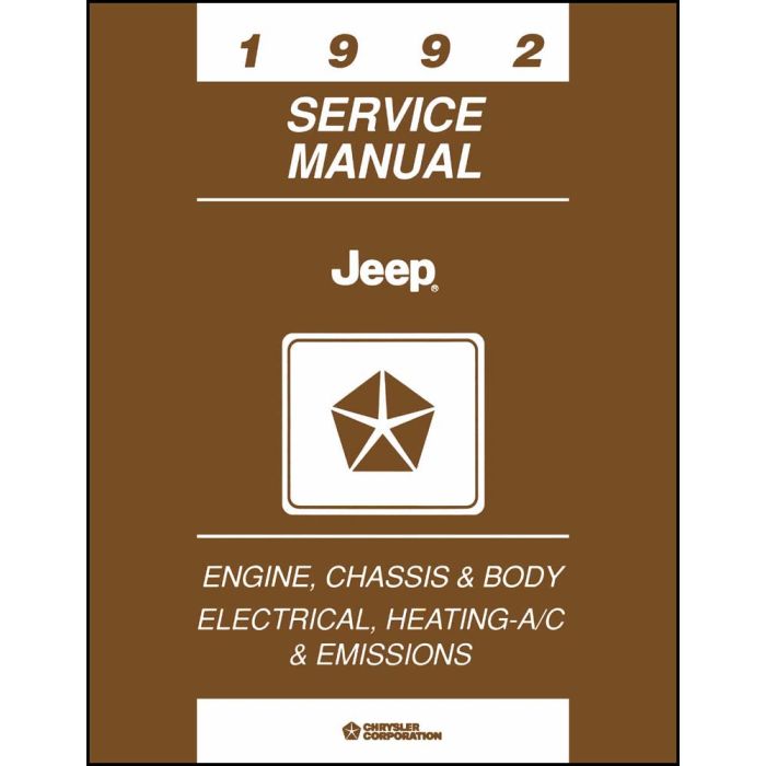 1992 TECH SERVICE MANUAL ALL JEEPS