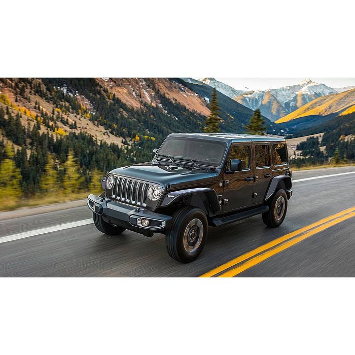 Black Horse Offroad TFFJ-FS Front & Rear Tubular Fender Flares with Front Inner Fender Liners for 18-22 Jeep Wrangler JL