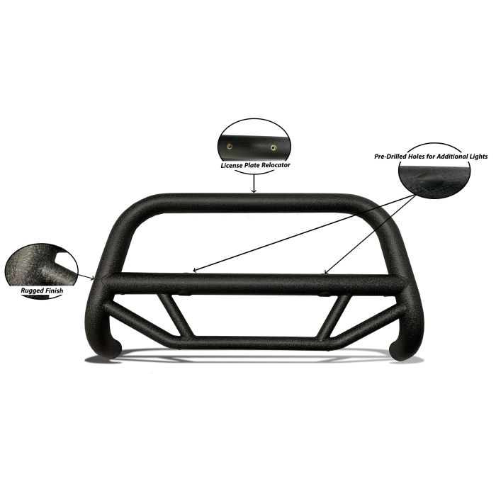 Black Horse Off Road  Max T Bull Bar for 07-18 Jeep Wrangler JK