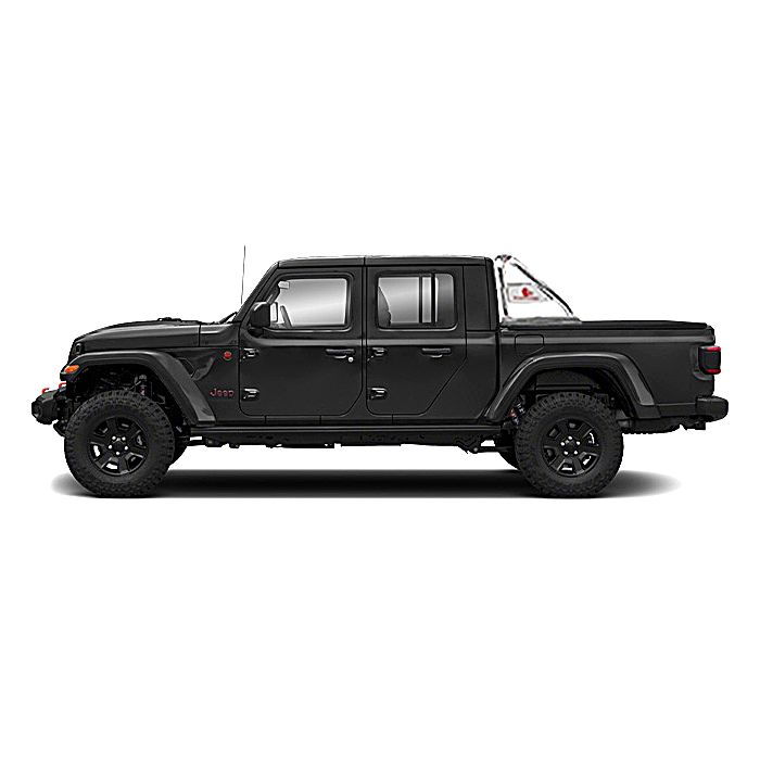 Black Horse Classic Roll Bar Stainless Steel Tonneau Cover Compatible 20-23 JT