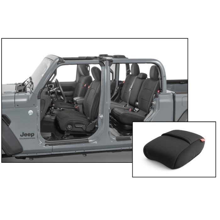 Jeep Seat Covers Rear Split Bench NO ARMREST 2019+ GLADIATOR (4 DOOR) Baseline Performance Black Bartact