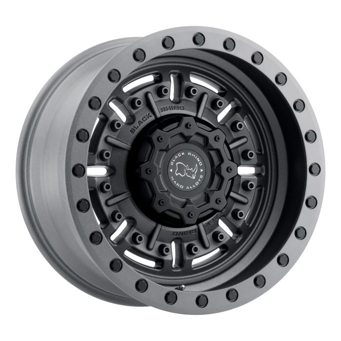 BLK RHNO ABRAMS GUN 18X9.5 5X5 4.54BS