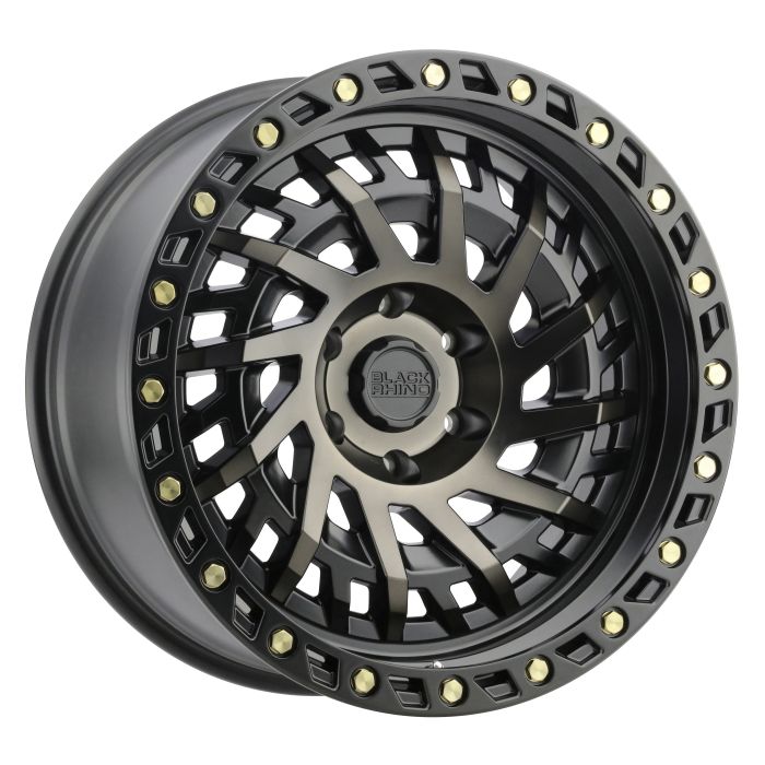 Black Rhino 1790SHD-85114M71 Shredder Wheel in 17x9 with 4.29in Backspace Matte Black with Machined Face & Dark Tint Lip for 87-06 Jeep Wrangler YJ & TJ