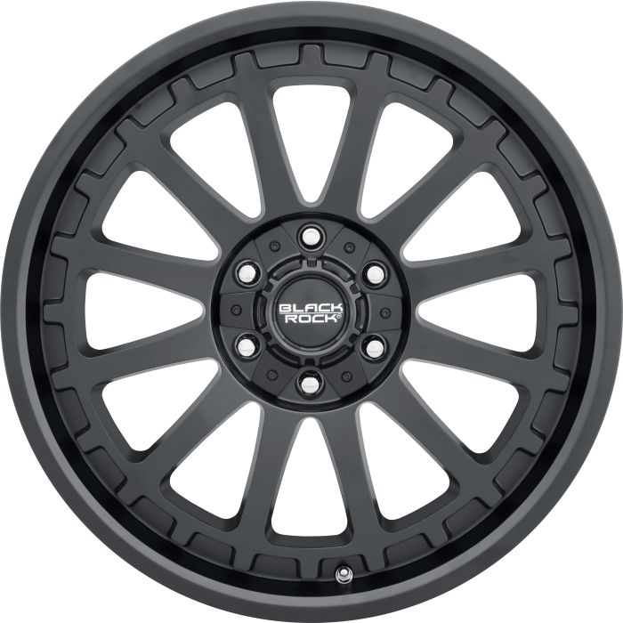 Black Rock  Series 940 Alloy Wheel in Satin Black for 07-26 Jeep Wrangler JK, JL & Gladiator JT
