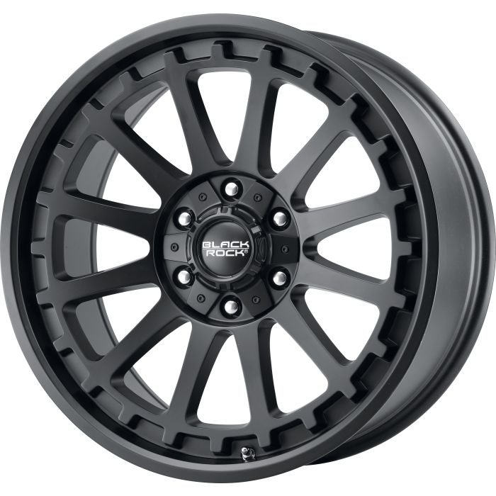 Black Rock  Series 940 Alloy Wheel in Satin Black for 07-26 Jeep Wrangler JK, JL & Gladiator JT
