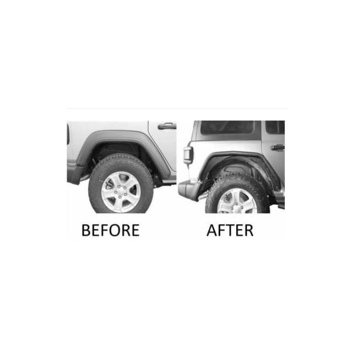 Black Horse Off Road  Tubular Fender Flares for 18-24 Jeep Wrangler JL & Gladiator JT