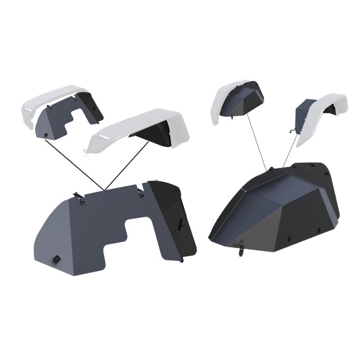 Black Horse Offroad  Inner Fender Liners for 18-22 Jeep Wrangler JL & Gladiator JT