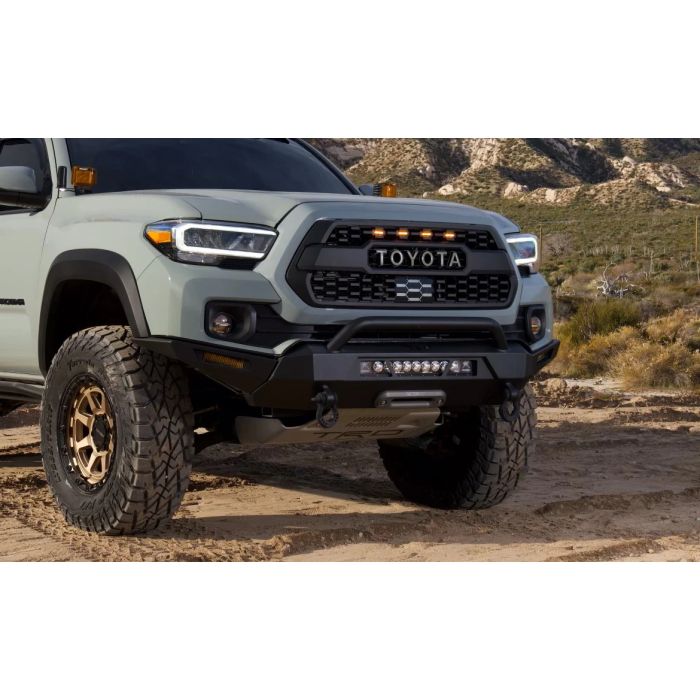 2016-2023 Toyota Tacoma Hiline Front Winch Bumper - TC-19339 with Side Wings