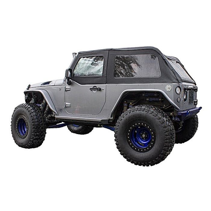 Crown Automotive BRT20035T Bowless Soft Top in Black Diamond  for 07-18 Jeep Wrangler JK 2 Door 