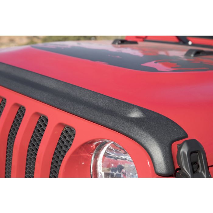 Bushwacker 14093 Trail Armor Hood Stone Guard in Textured Black for 18-22 Jeep Wrangler JL & 20-22 Gladiator JT
