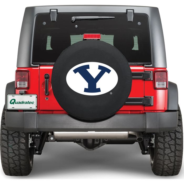 HBS TIRE COVER BRIGHAM YOUNG 30X8 BLK