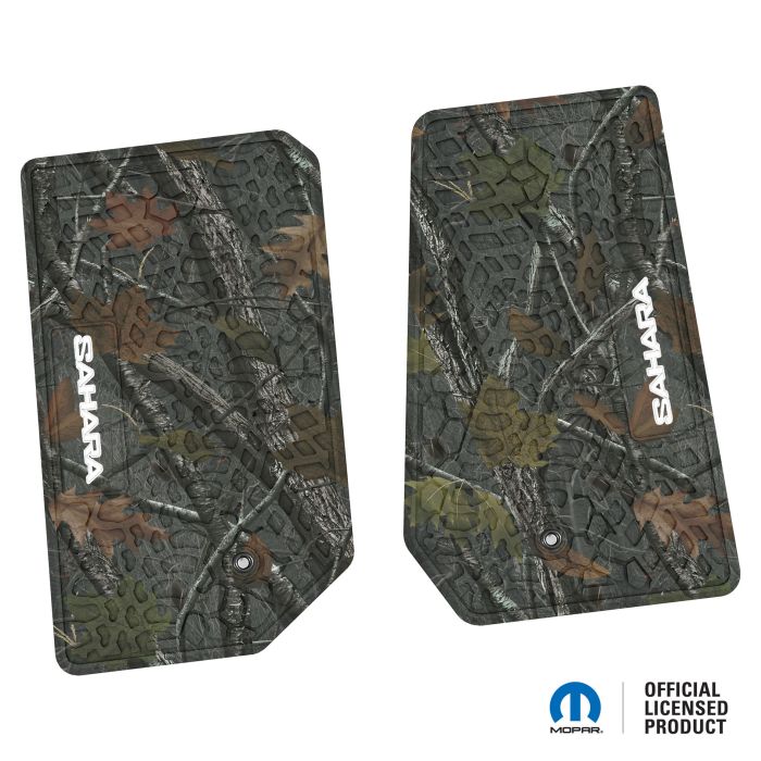 07-13 Jeep JK 2 Dr Front -Tire Tread/Scorched Earth Scene w/ Sahara Insert - Rugged Woods w/ White insert