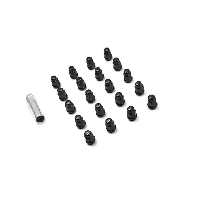 LUG PACK - BULGE ACORN (3/4) M14 1.5 (BLK)(20 LUGS)