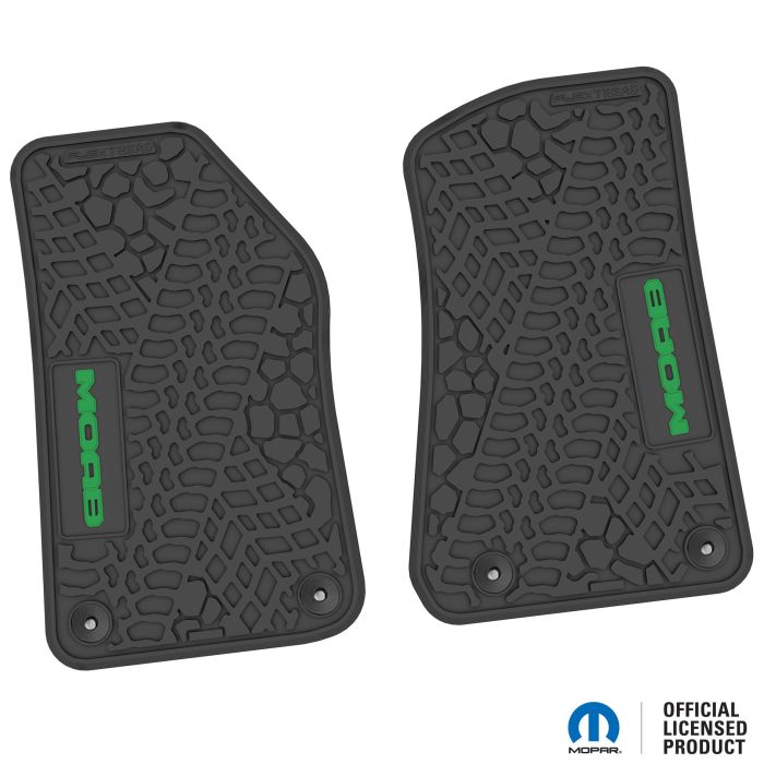 18-24 Jeep JL 2 Dr Front -Tire Tread/Scorched Earth Scene w/ MOAB Insert - Black w/ Green Insert