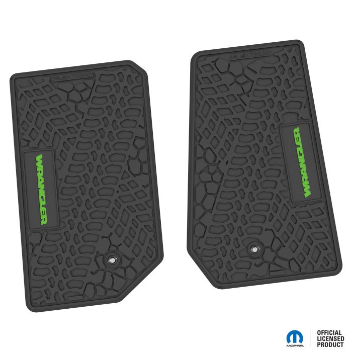07-13 Jeep JK 2 Dr Front -Tire Tread/Scorched Earth Scene w/ Wrangler Insert - Black w/ Lime Insert