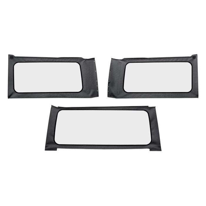 OE JL Replacement Windows - Jeep 2018-23 Wrangler JL (2-Door; Black Vinyl; Clear)