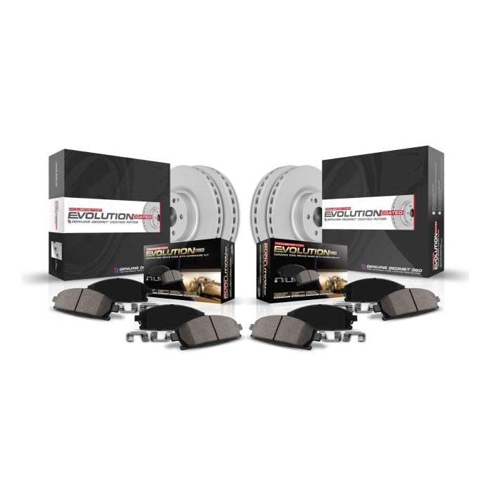 PowerStop  Front & Rear Z17 Evolution Geomet Coated Brake Kit for 18-26 Jeep Wrangler JL