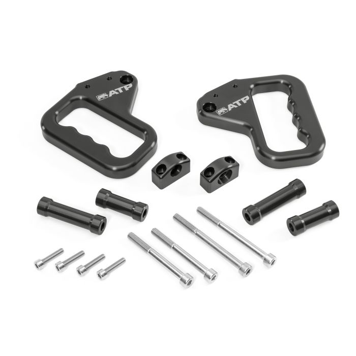 American Trail Products  Front Billet Aluminum Grab Handles with Matching Brackets for 07-18 Jeep Wrangler JK