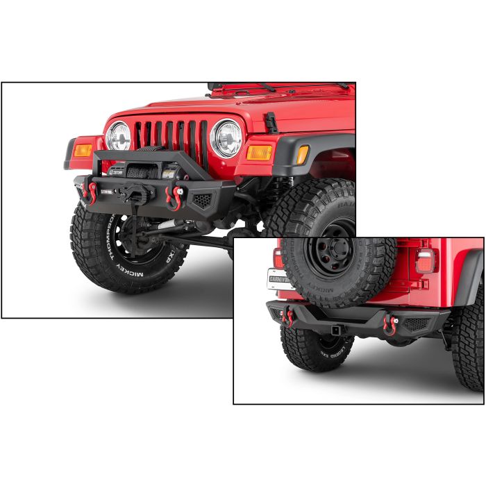 CARNIVORE STUBBY WIDTH BUMPER FOR YJ/TJ w/Rear Bumper & Over Rider