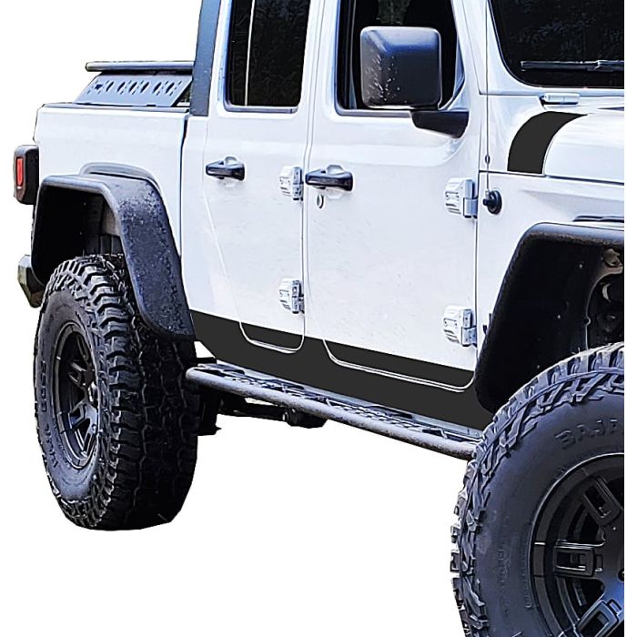 Warrior Jeep Gladiator Sideplates Black Powder Coat Steel