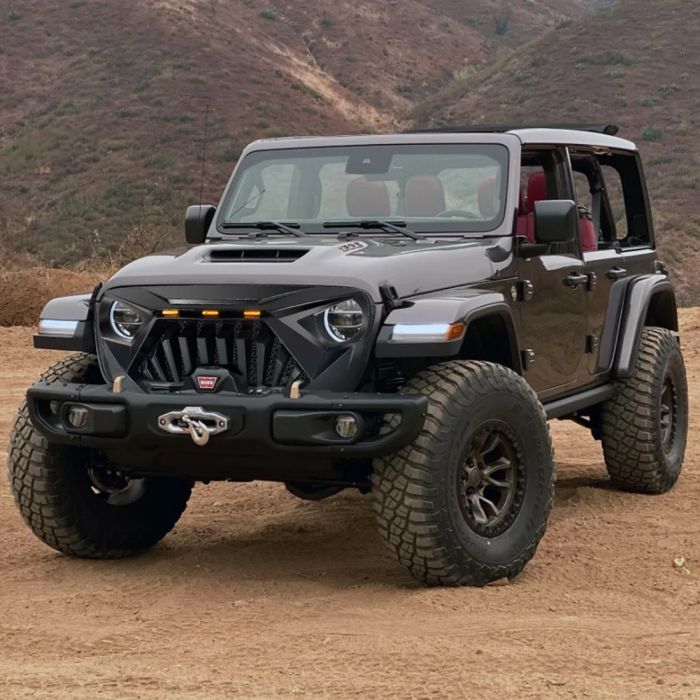 American Modified  Goliath Grille for 07-26 Jeep Wrangler JK, JL, & Gladiator JT W/O TrailCam