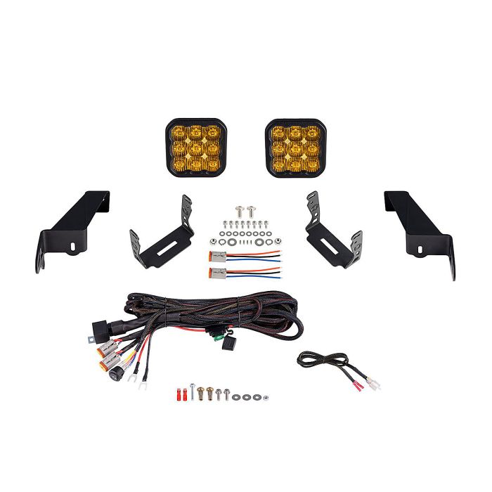 Diode Dynamics DD7290 SS5 CrossLink Bumper Sport Driving Yellow Pod Light Kit for 18-22 Jeep Wrangler JL